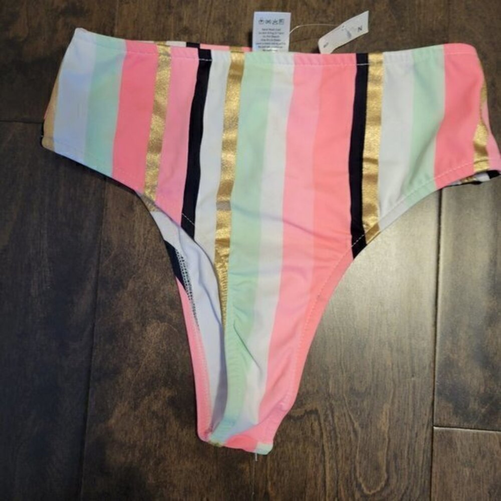 CLEARANCE NWT Venus Striped Bikini Bottom  Size 4​​​​​​​​​